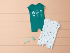 2 baby playsuits