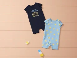 2 baby playsuits