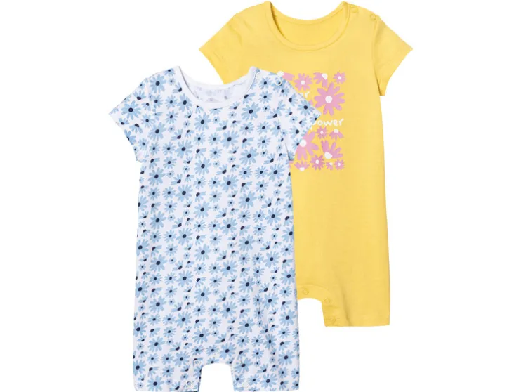 2 baby playsuits