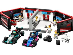 60444 F1® garage met Mercedes-AMG en Alpine auto's