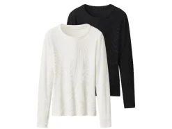 2 Geribde dames shirts