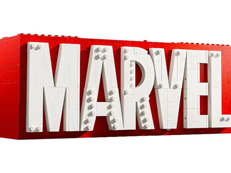 76313 MARVEL logo en minifiguren