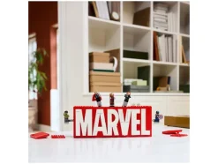 76313 MARVEL logo en minifiguren