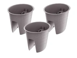 3 railing bloempotten