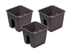 3 railing bloempotten