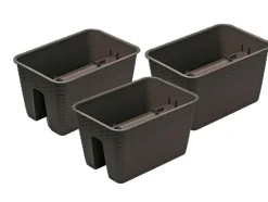 3 railing bloempotten