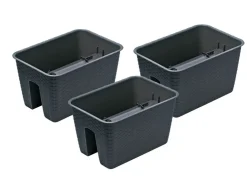 3 railing bloempotten