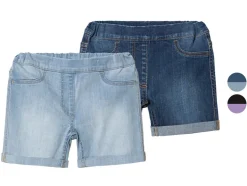 2 stuks peuters denim-shorts