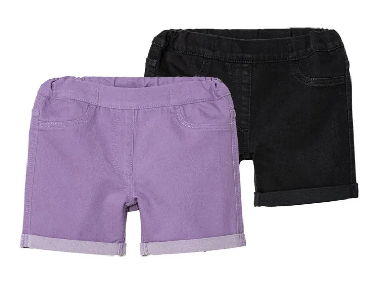 2 stuks peuters denim-shorts