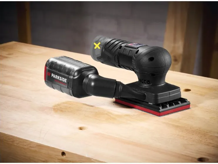 Accu-excentrische schuurmachine of -vlakschuurmachine 12 V zonder accu en lader