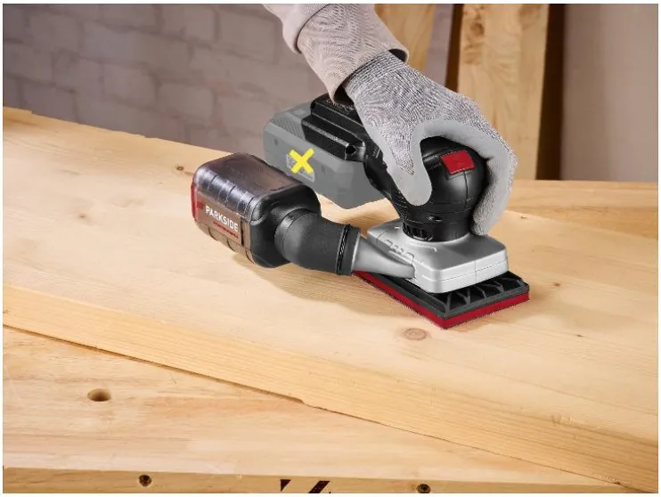 Accu-vlakschuurmachine of -excentrische schuurmachine 20 V zonder accu en lader