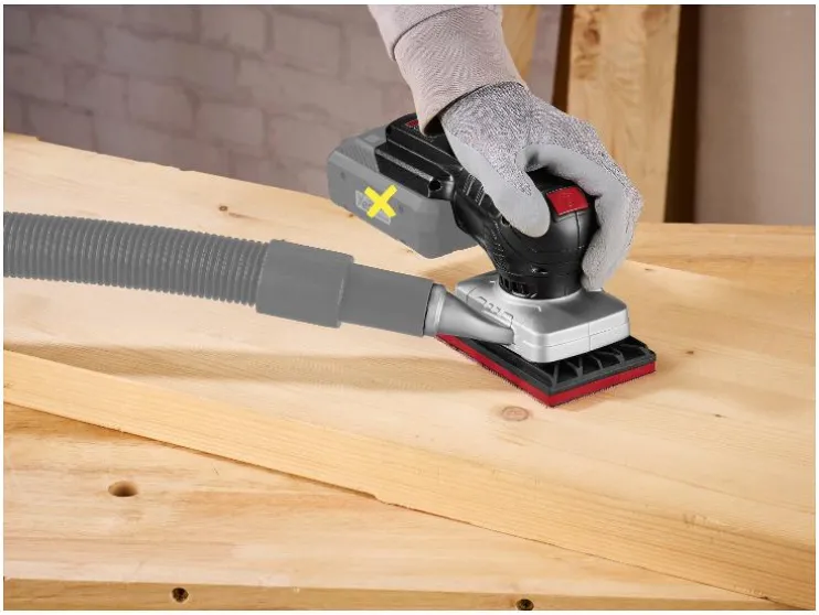 Accu-vlakschuurmachine of -excentrische schuurmachine 20 V zonder accu en lader