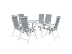 Aluminium tuinset Houston 7-delig