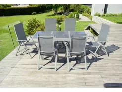 Aluminium tuinset Houston 7-delig
