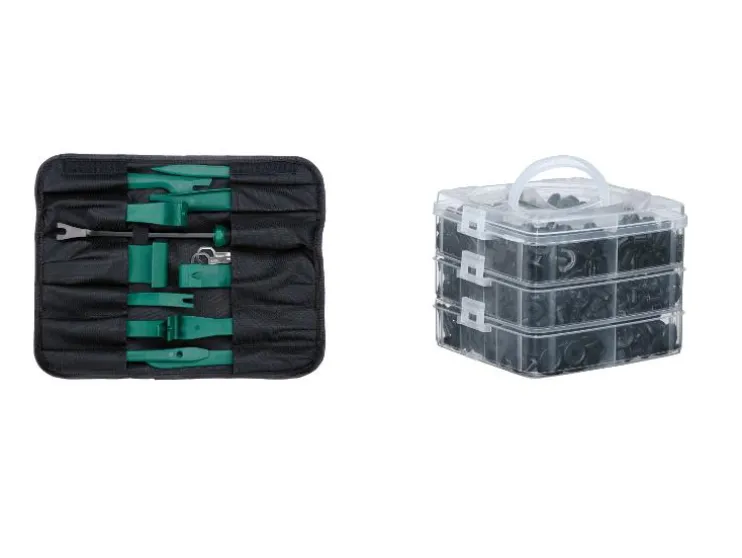 Auto demontagegereedschap of bevestigingsclips en tiewraps