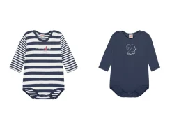Baby romper, 2 stuks, met kruisknopen