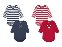 Baby romper, 2 stuks, met kruisknopen