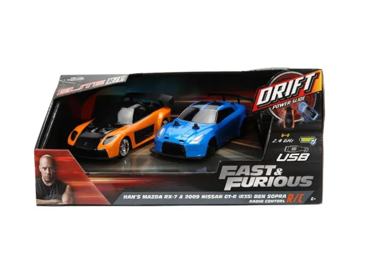 Bestuurbare auto's Fast & Furious Drift Twin Pack 1:24