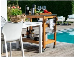 Bijzettafel met RVS blad