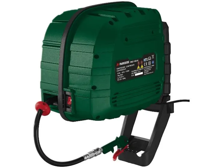 Compressor met automatische slanghaspel 1100 W