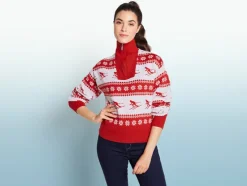 Dames gebreide schipperstrui