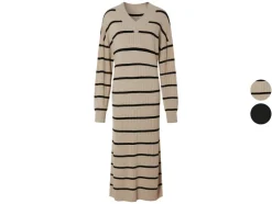 Dames midi-gebreide jurk