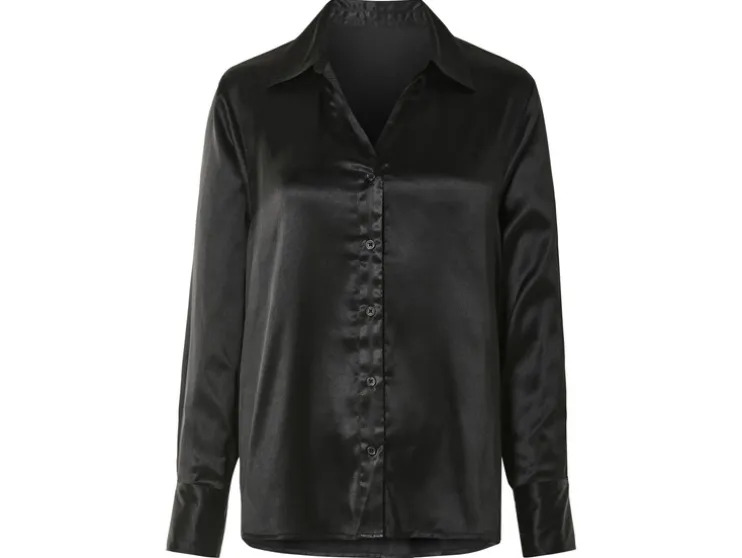 Dames satijnen blouse