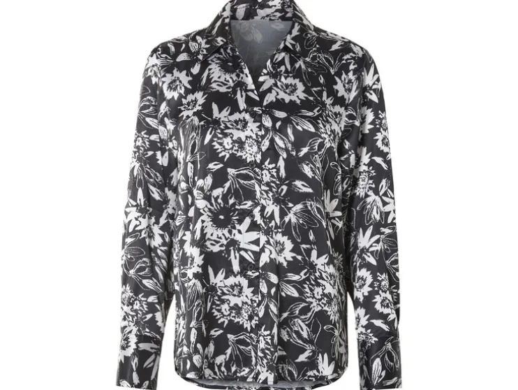 Dames satijnen blouse