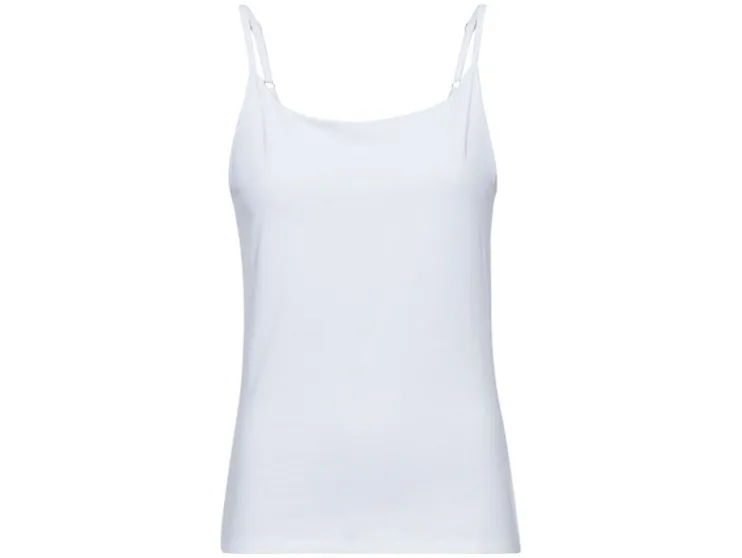 Dames spaghettibandjeshemd, 2 stuks, getailleerd gesneden