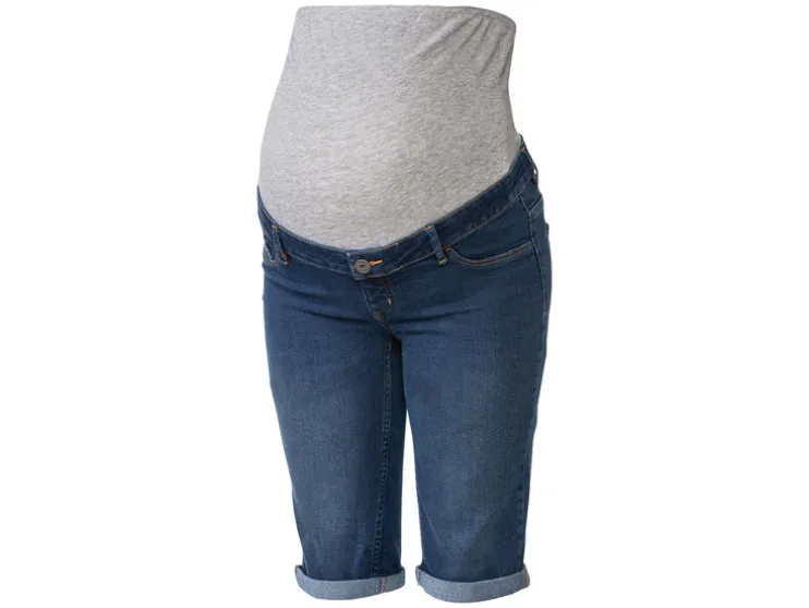 Dames zwangerschaps jeansshorts