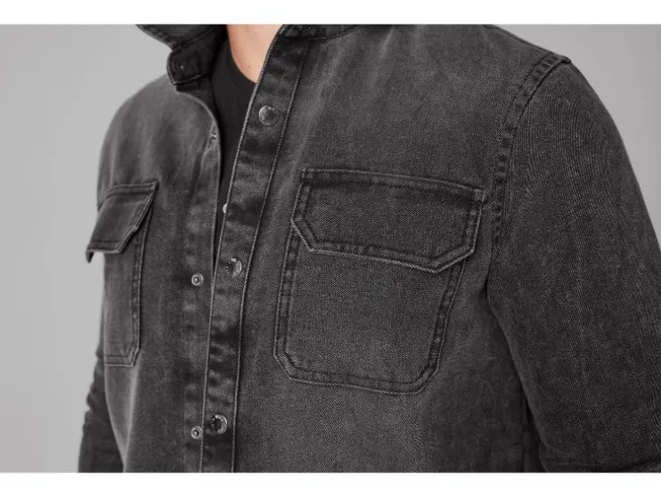 Denim heren overhemd