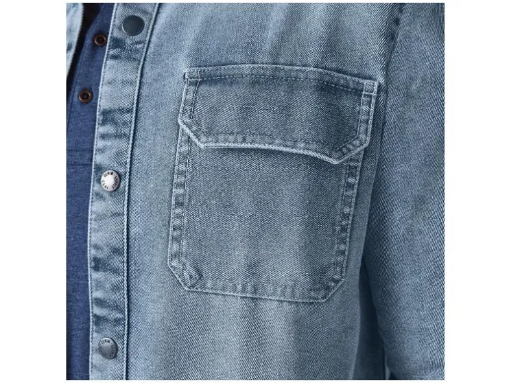 Denim heren overhemd