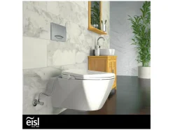 Douche-wc opzetstuk met soft-close-mechanisme en snelsluiting