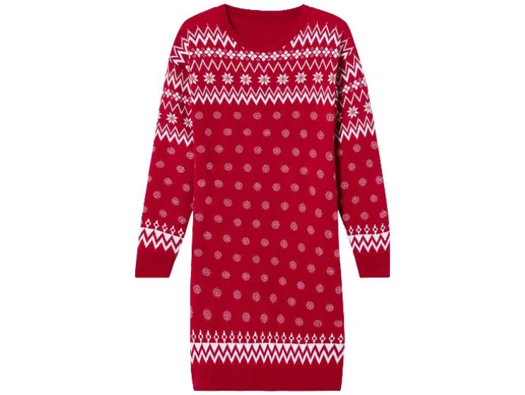 Feestelijk gebreid meisjesjurkje