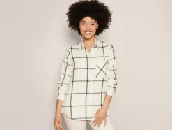 Flanellen dames blouse