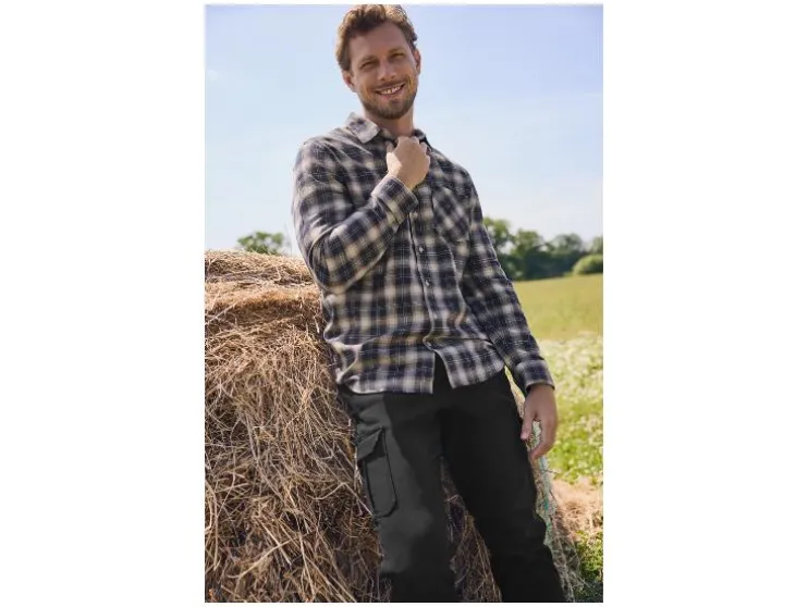 Flanellen heren overhemd