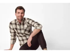 Flanellen heren overhemd