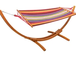 Hangmat met houten standaard