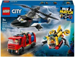 Helikopter, brandweerauto en onderzeeër remix 60462