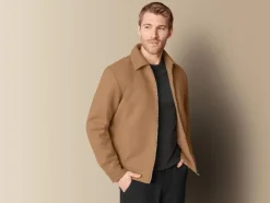 Heren jas wollen look