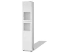 Hoge badkamerkast en onderkast wastafel Basel