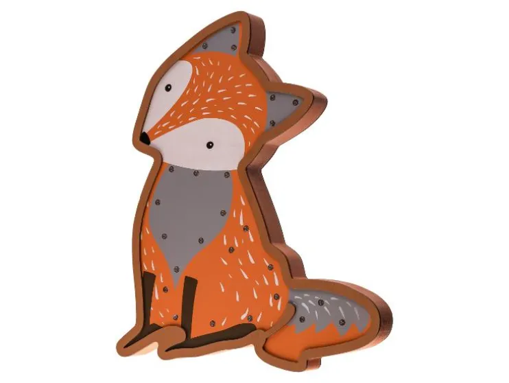 Houten LED-kinderlamp