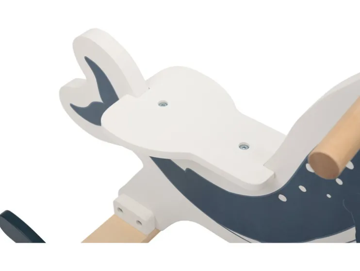 Houten schommeldier of loopfiets