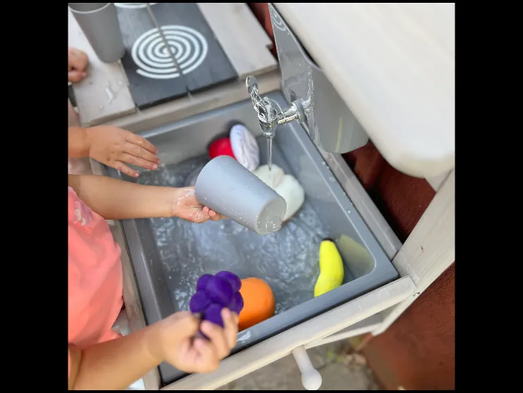 Houten speelgoed keuken om op te hangen