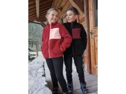 Jongens fleece jas met opstaande kraag