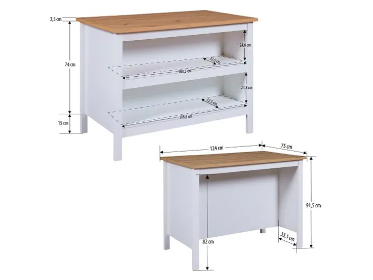 Keukeneiland met werkblad