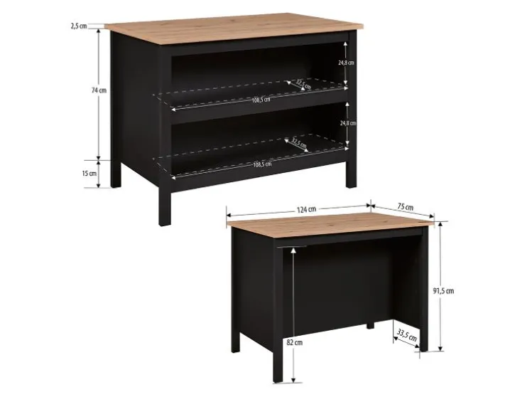 Keukeneiland met werkblad