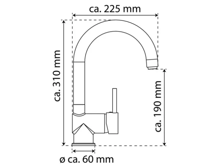 Keukenkraan Futura C, met cold-start functie