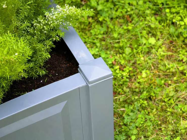 KHW bloembak met centraal trellis, L 100 cm, 110 liter, kunststof