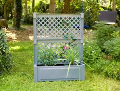 KHW bloembak met centraal trellis, L 100 cm, 110 liter, kunststof